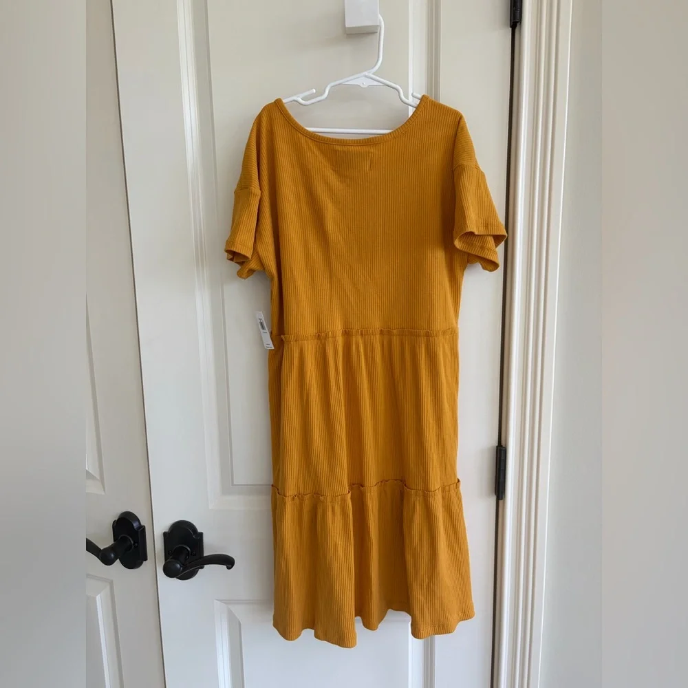 Old Navy Olive Green Dress and Mustard Yellow Kids Dress Size 14-16